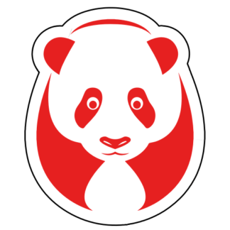 Big Panda Sticker (Red)